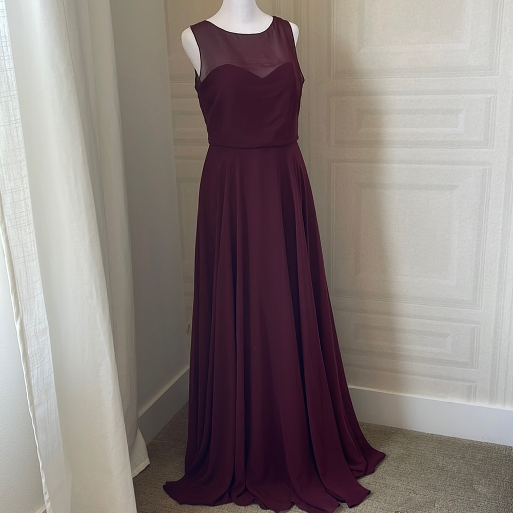 Jenny Yoo burgundy maxi Dress Size: 8